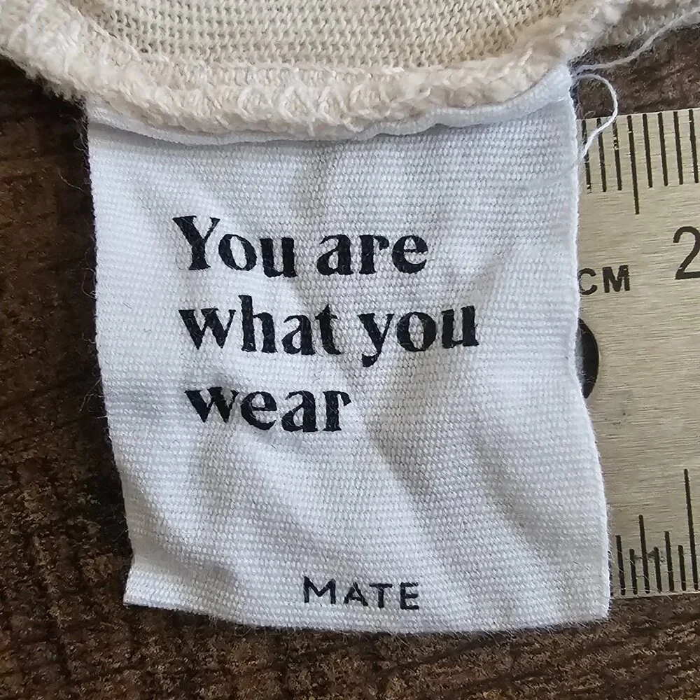 Mate 100% Cotton Soft Sleeveless Tank Top w Distressed Neckline M - Picture 8 of 8